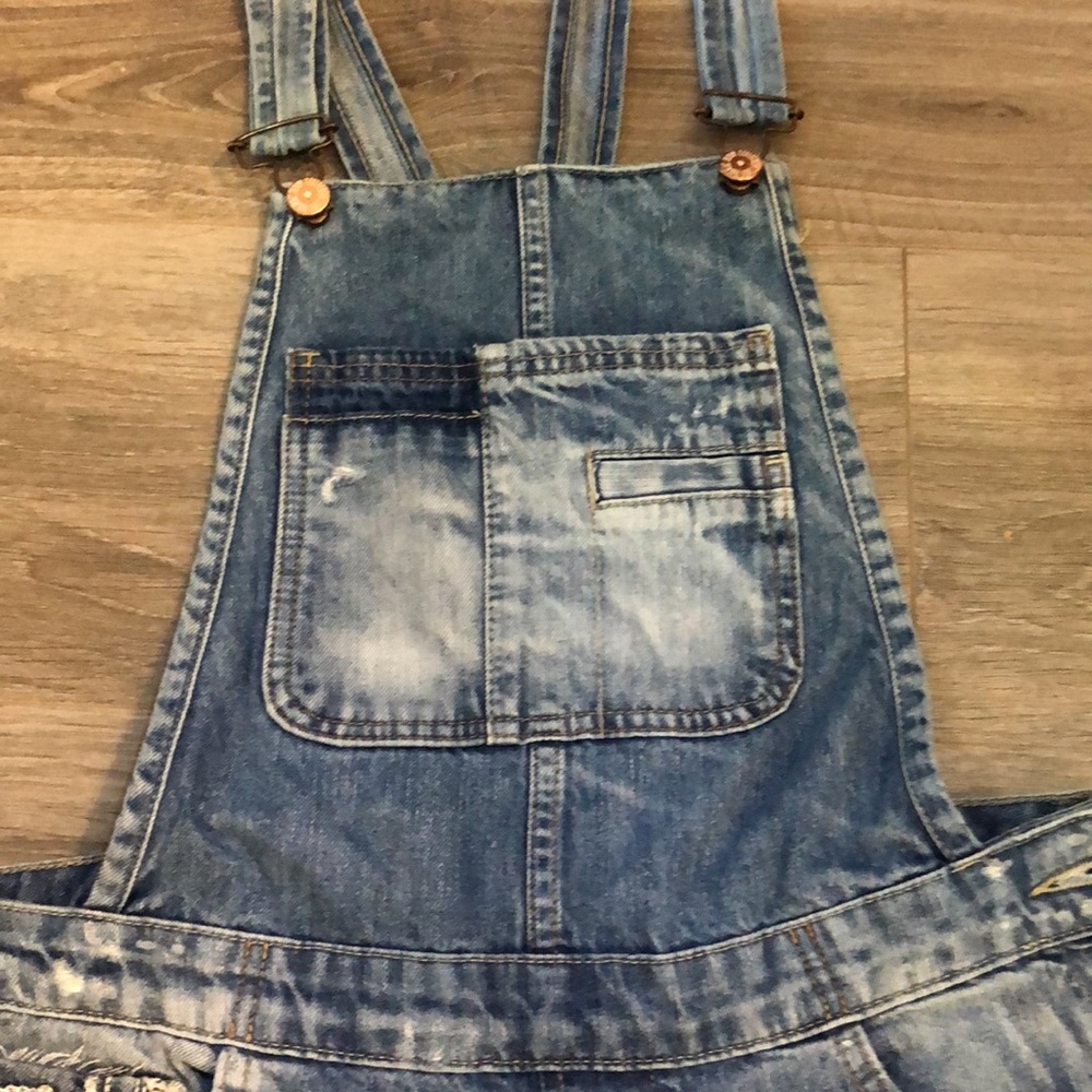 Zara Light Blue Women Jeans Overalls - Picture 8 of 13